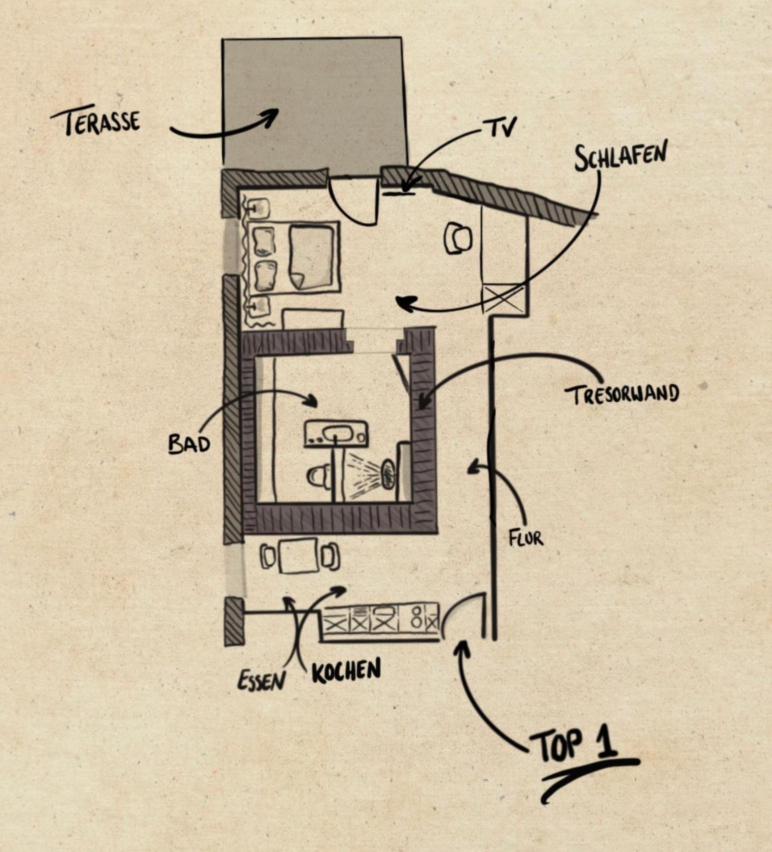 Doppelzimmer mit Terrasse